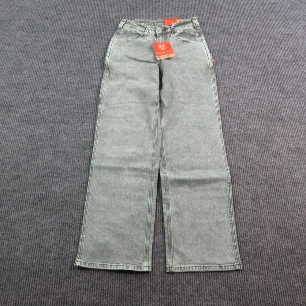 Dovetail Jeans Womens 6 Green Old School Wide Sunbaked Eucalyptus 27x31.5* NWT